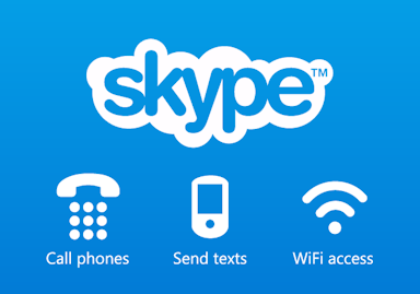 Karta prezentowa Skype logo