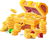 Loyalty coins chest graphic
